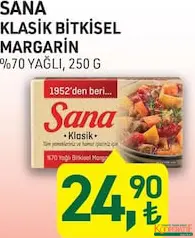 SANA KLASİK BİTKİSEL MARGARİN 250 G SANA KLASİK BİTKİSEL MARGARİN 250 G
